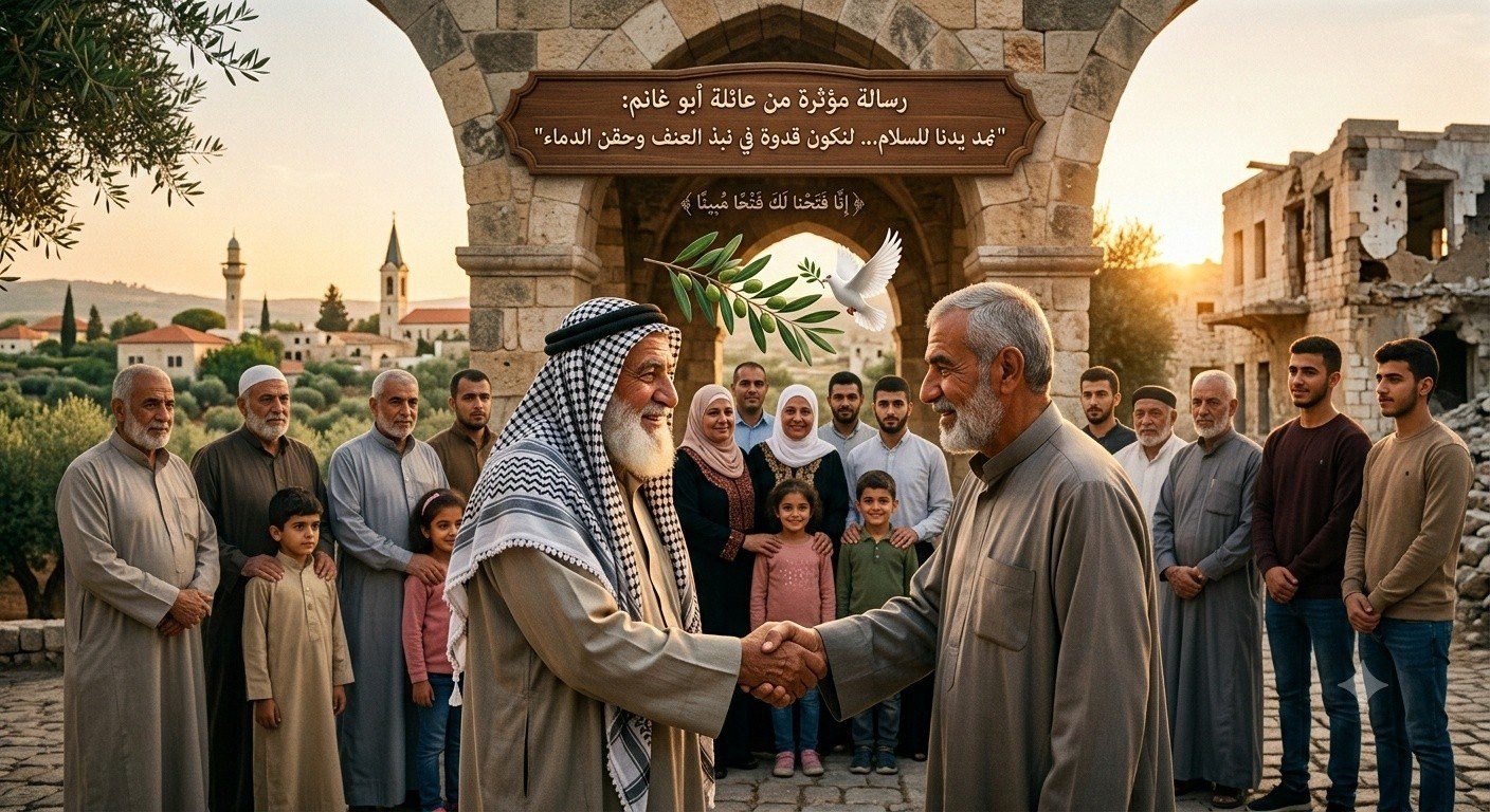 عائلة أبو غانم: اختيار طريق الصلح والسلام قوة وحكمة ودعوة لنبذ العنف وحقن الدماء