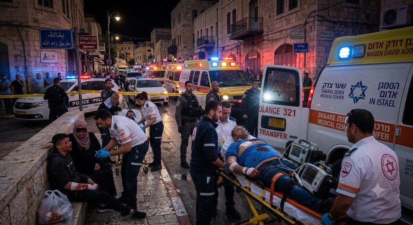 إصابة 3 أشخاص في إطلاق نار بشارع طريق رام الله في القدس