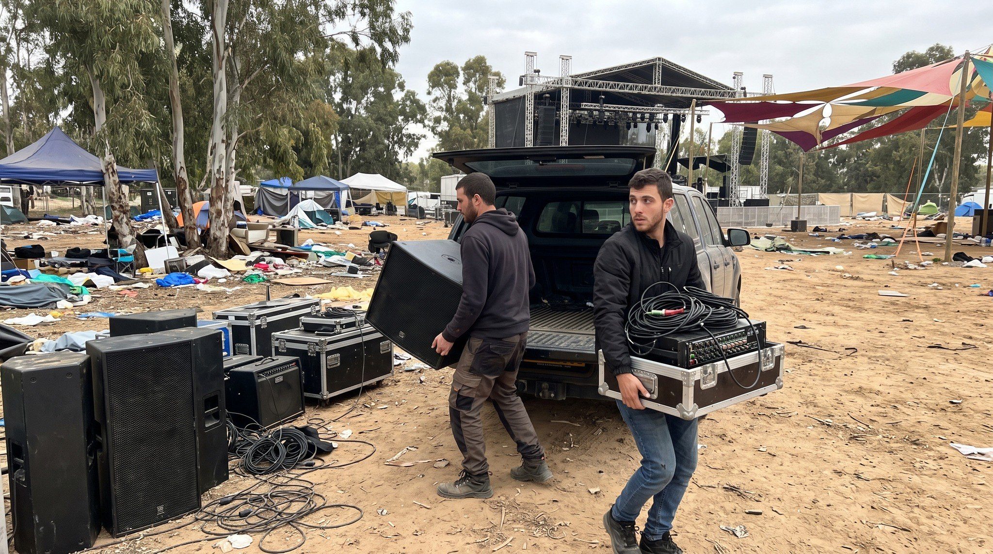 السجن 7 سنوات لرام شاهين و40 شهرًا لدانيال حسون بعد إدانتهما بسرقة معدات صوت من موقع مهرجان "نوفا"